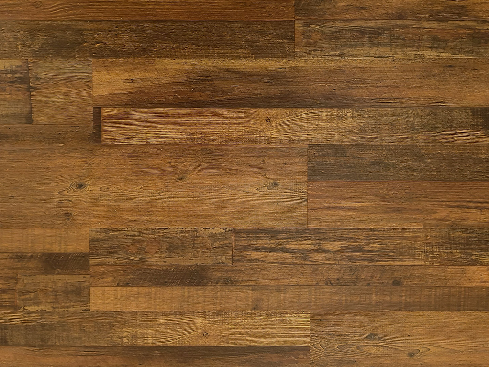 SPC Flooring Темно-коричневая текстура древесины 7,25 × 48 дюймов, 6,5 мм